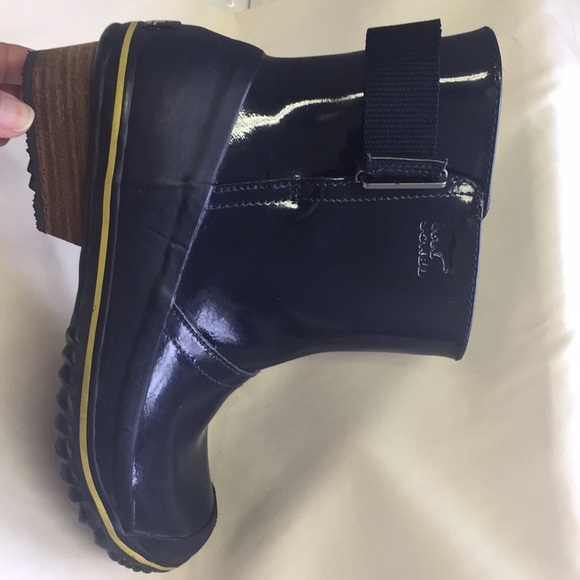Sorel Slim boot Pull on Glow Rain boots Navy Blue - Picture 3 of 16